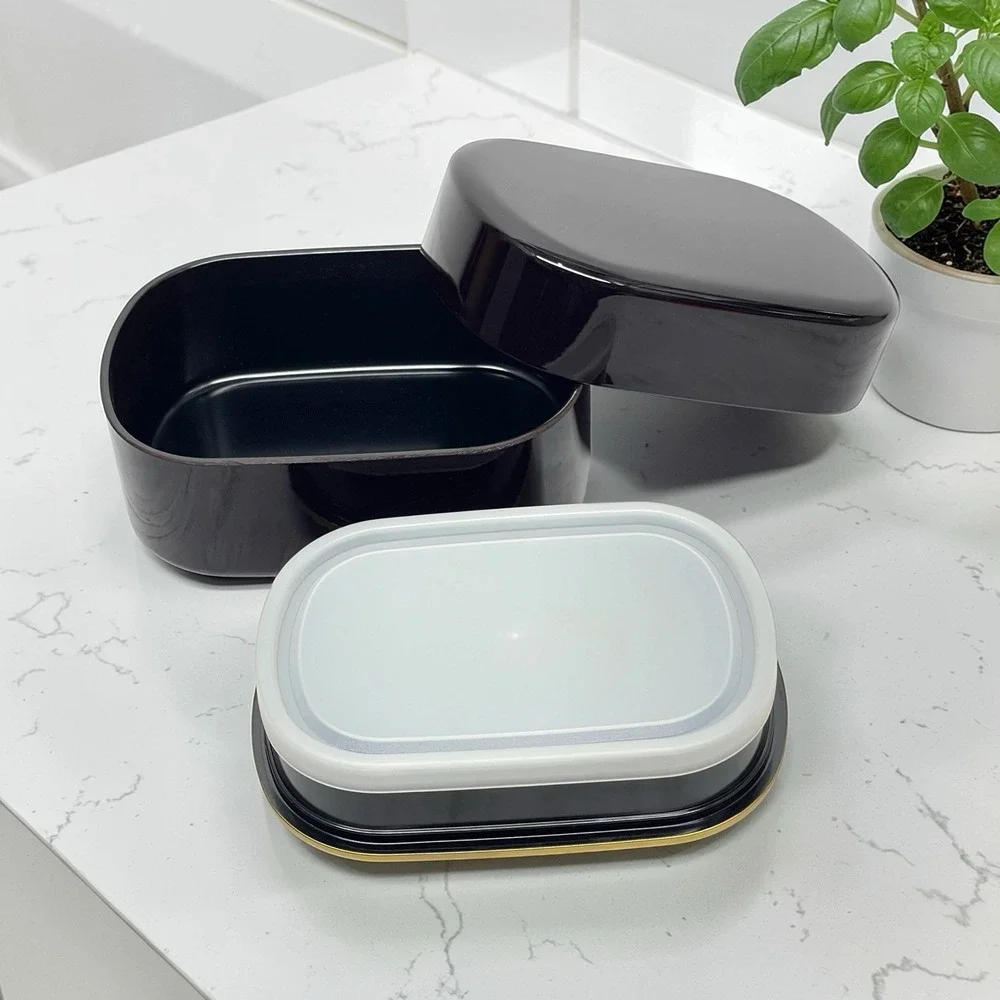 Japanese Style Bento Box Food Container Oval Nested Stackable Melamine Plastic‎